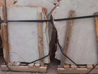 Arizona Oak Flagstone Standup 1-1/4" grade, large select flagstone slabs stood on edge and strapped for delivery