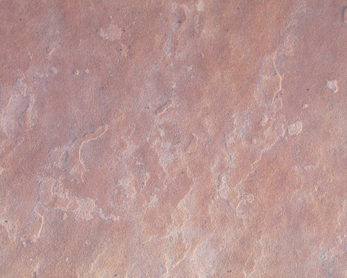 Arizona Rosa Flagstone Standup 1-3/4" grade, large select flagstone slabs stood on edge and strapped for delivery