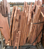Arizona Sedona Flagstone Standup 1-1/4" grade, large select flagstone slabs stood on edge and strapped for delivery