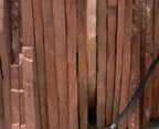 Arizona Sedona Flagstone Standup 2" grade, large select flagstone slabs stood on edge and strapped for delivery