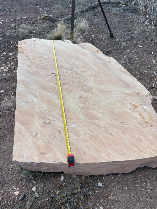 Arizona Buff sandstone mega slab with pale blush and cream cross bedding