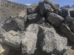 Large 5 foot black basalt landscape boulder for entry monuments and focal points
