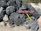 Black Lava Dark Star landscape boulders, 18 to 24 inch size