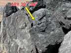 Black Lava Dark Star landscape boulders, 30 to 36 inch size