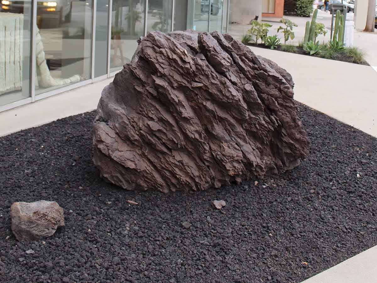 Black n Burgundy Lava specimen landscape boulder, quoted individually