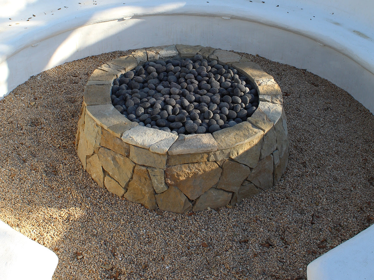 Black Nara Lava Pebbles, Nara Lava 2/3 50 Lbs Bag