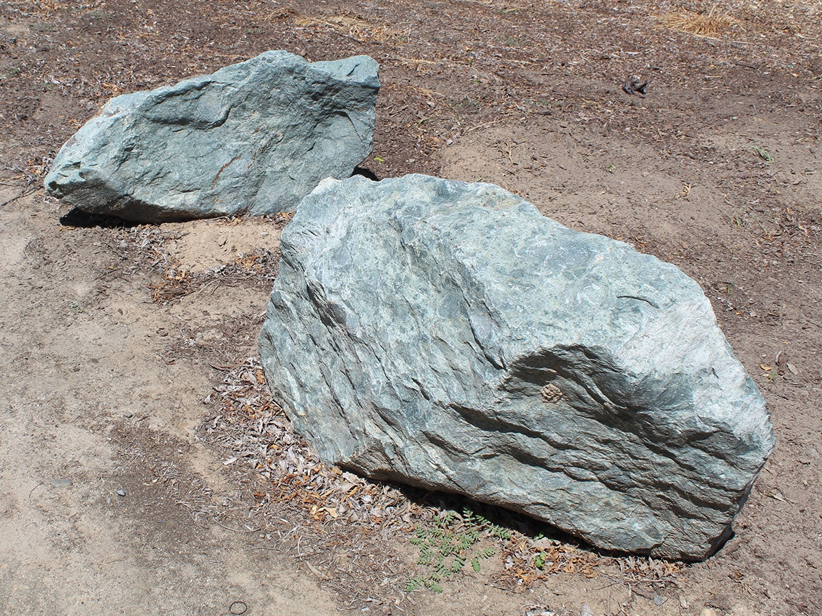 Catalina Cove Green landscape boulders, 12 to 18 inch size