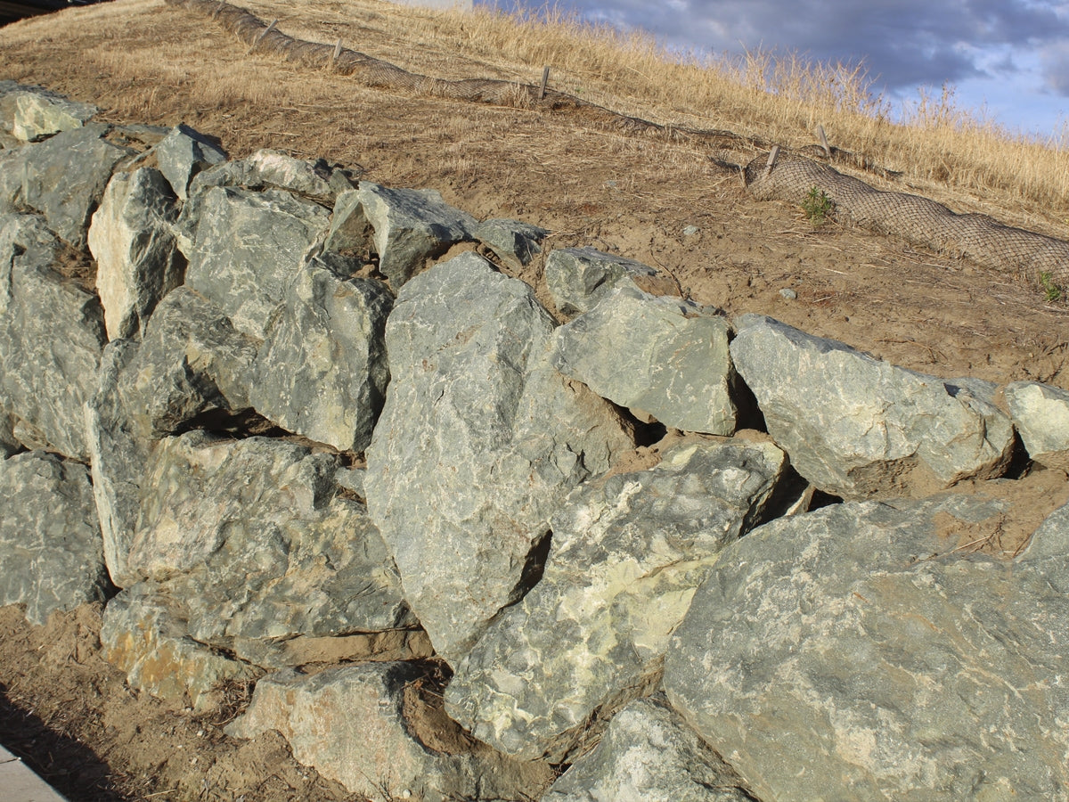 Catalina Cove Green landscape boulders, 30 to 36 inch size