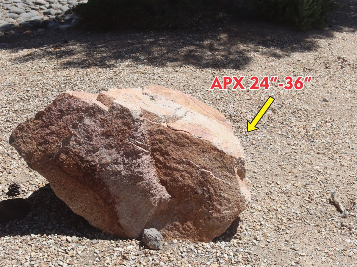 Champagne Granite landscape boulders, 2 to 3 foot size