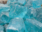 Chunky Aqua Landscape Glass