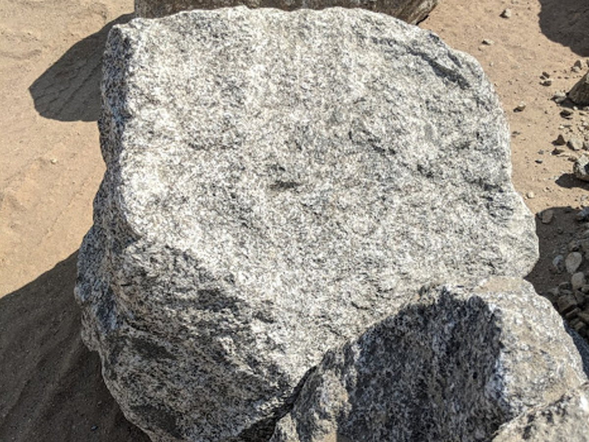 Cresta Grey Granite specimen landscape boulder, quoted individually