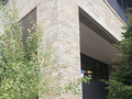 Fossil Creek thin veneer corner pieces wrapping a column