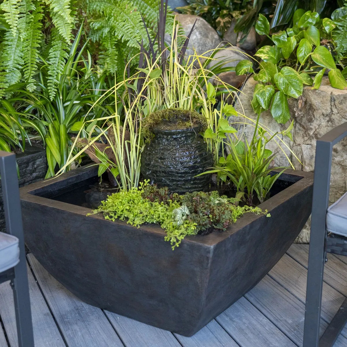 Fountain Bowl - Gray Slate - 27" Sq (69 Cm) – image 8