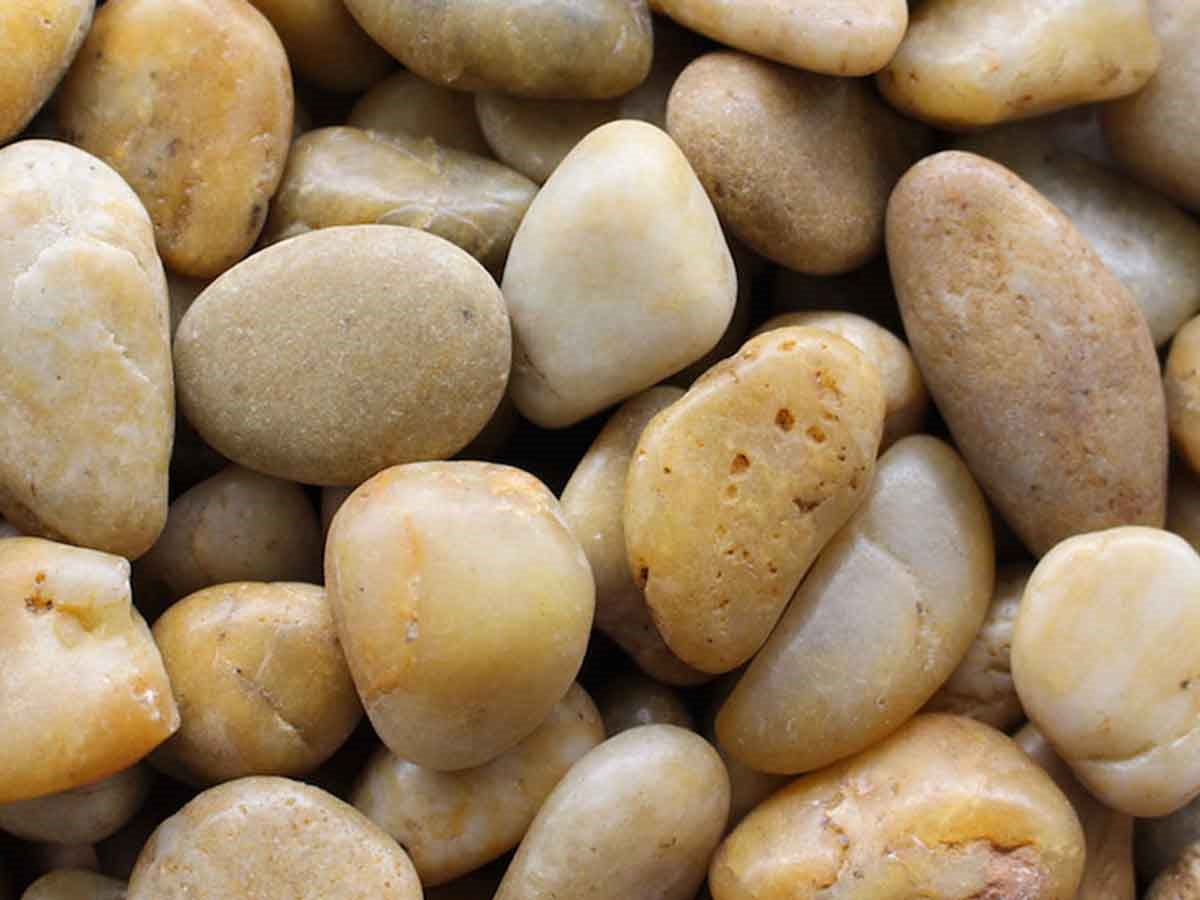 Gold Polished Pebbles, Gold Polished 1/2- 1 Sample