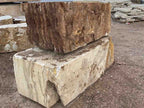 Gold Rainbow Onyx specimen boulder shown at the yard