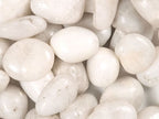 Himalaya White Polished Pebbles, White Polished 1/2 Sample