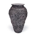 Stacked Slate Urn - 55" H (140 Cm)