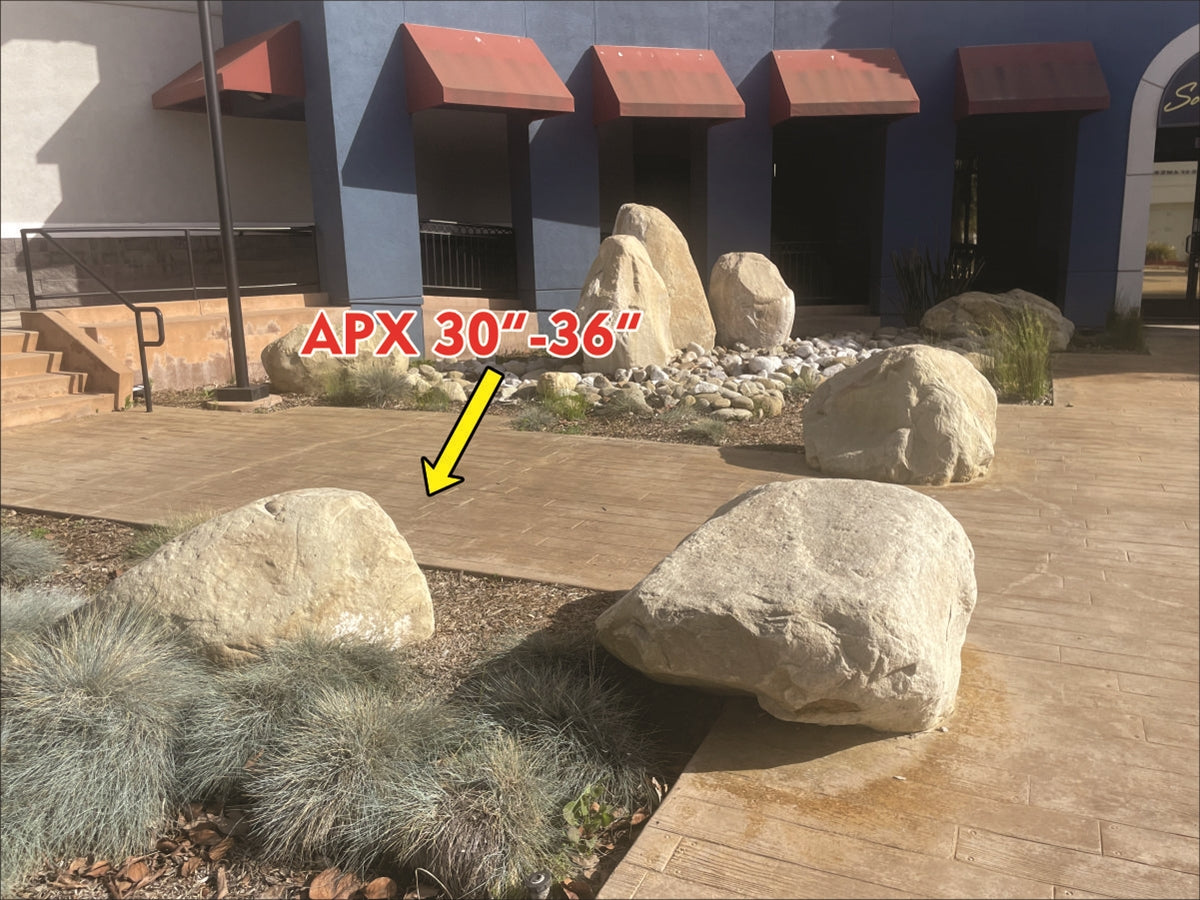 Malibu landscape boulders, 30 to 36 inch size
