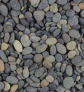 Mexican Mix Color Beach Buttons, flat grey, charcoal, tan and rust beach pebbles