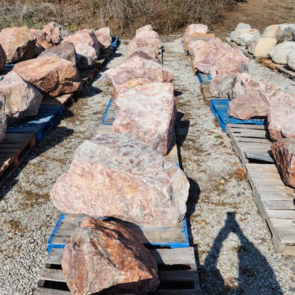 Mojave Pink Granite boulders