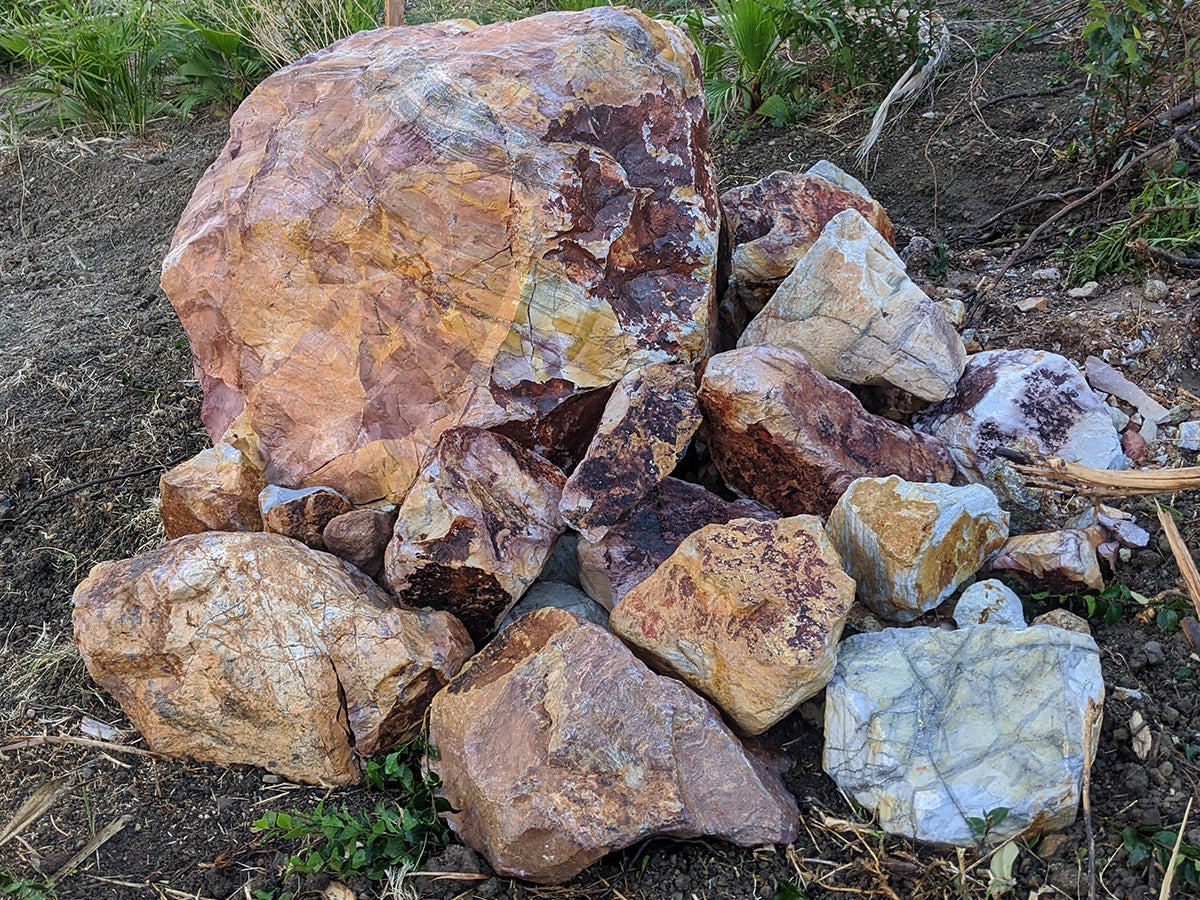 Mojave Sunset specimen landscape boulder, quoted individually