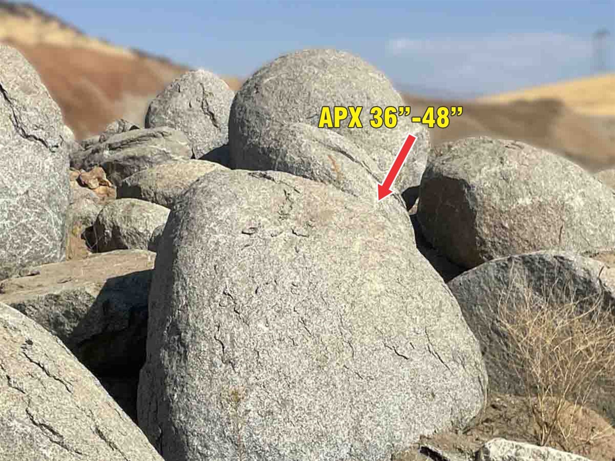 Mountain Gray landscape boulders, 3 to 4 foot size