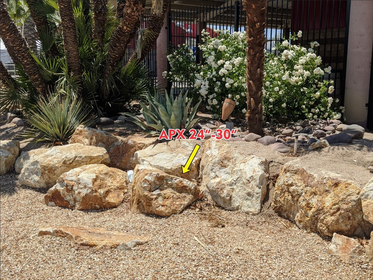 Palomino Gold landscape boulders, 24 to 30 inch size