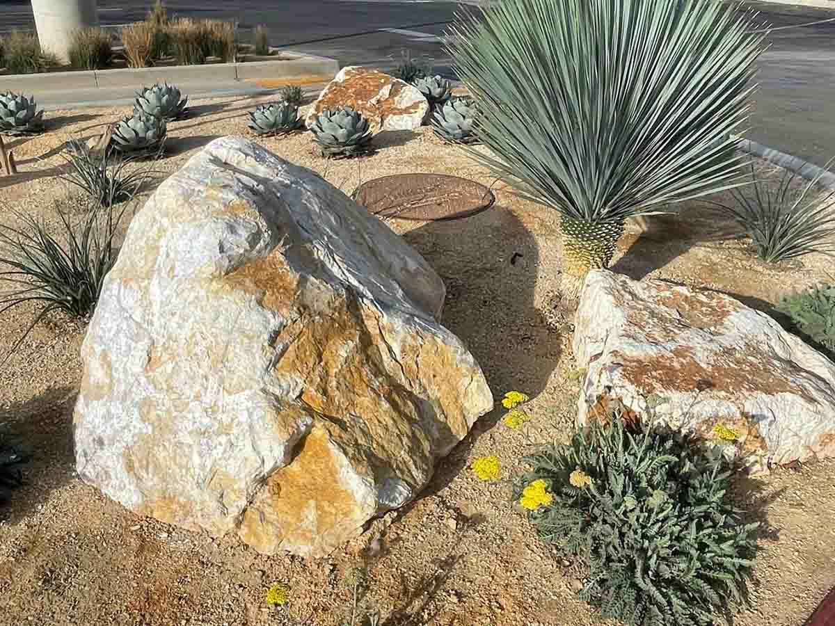 Palomino Gold landscape boulders, 3 to 4 foot size