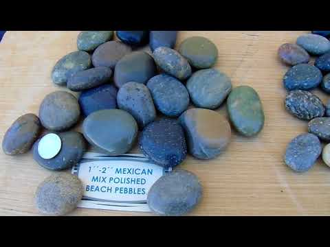 Polished Mexican Beach Pebbles Mixed Colors Small