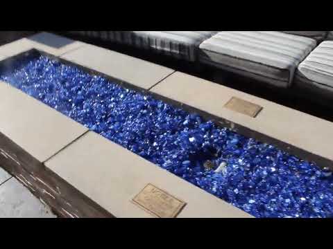 Ocean Blue Landscape Glass