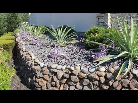 Sonoma Moss Wall Rock and Red Mexican Beach Pebbles