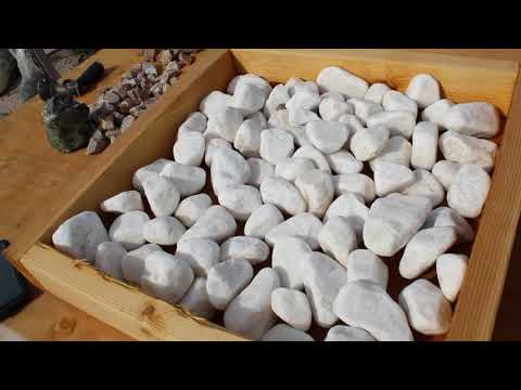 Snow White Pebble 2" to 3" Pounds Per SQFT