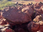 Red Lava specimen landscape boulder, quoted individually