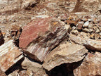 Red Rainbow Onyx natural landscape boulder, hand selected