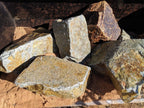 Shasta Blue n Gold Granite landscape boulders, 12 to 18 inch size