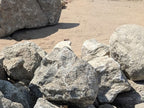 Silver-Grey Granite natural landscape boulders in the 18 to 24 inch size class