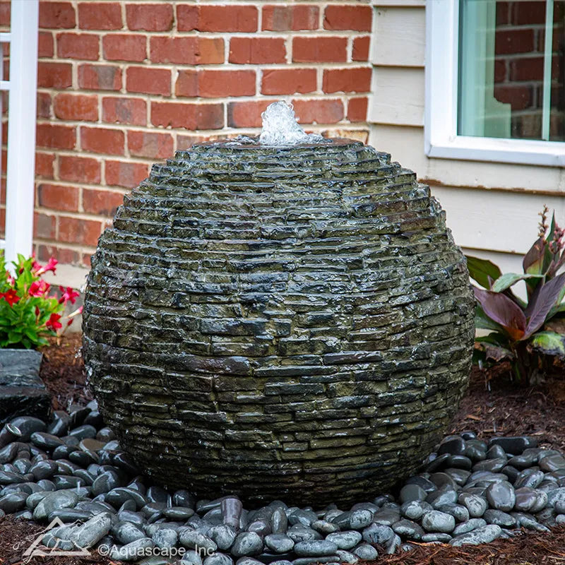 Stacked Slate Sphere - 24" Dia (61 Cm) – image 3