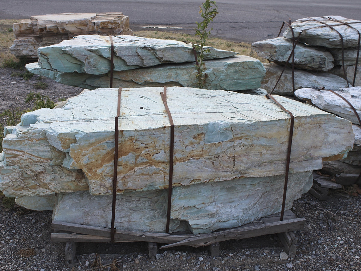 Turquoise landscape boulders, 4 to 5 foot size