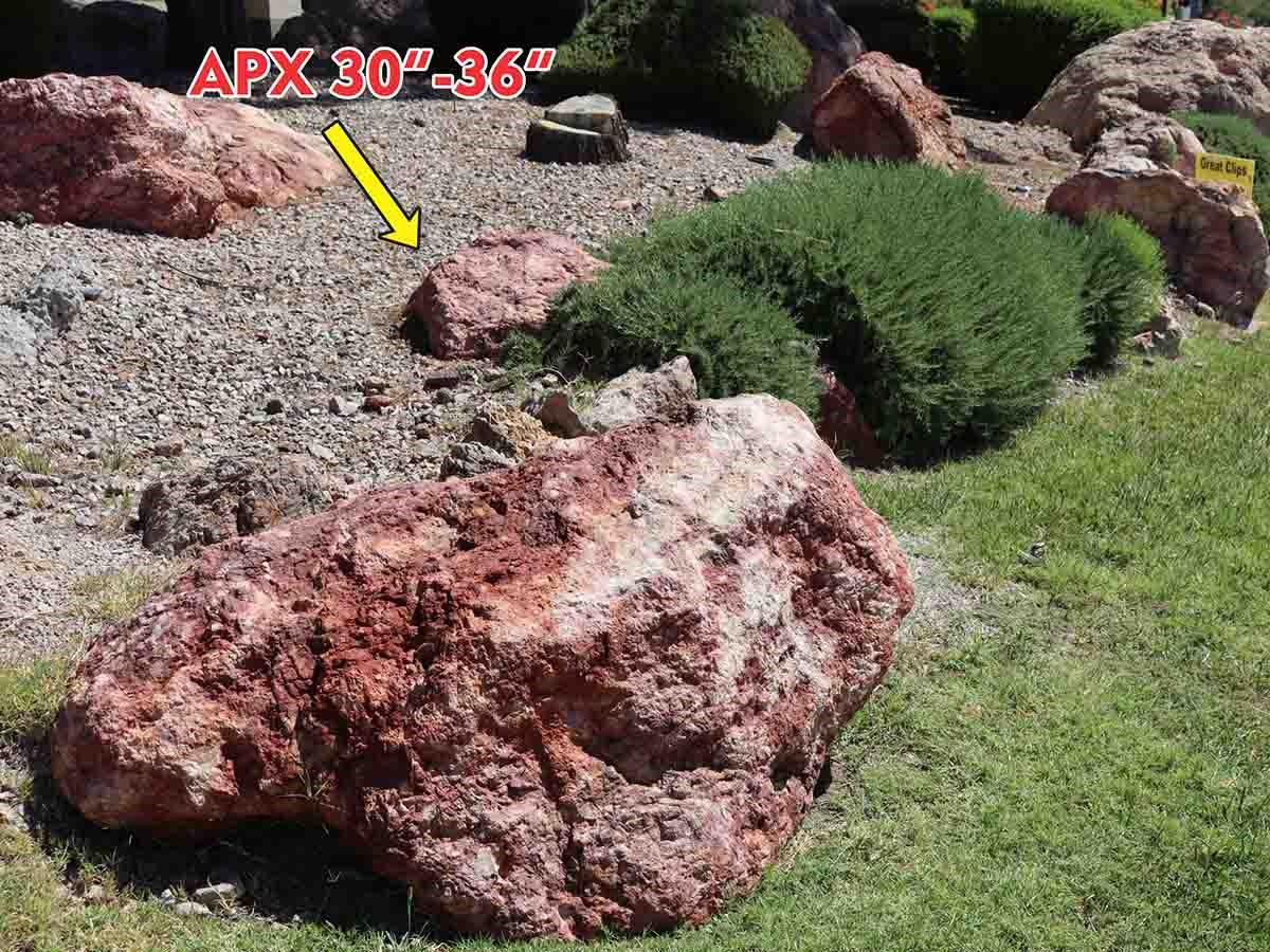 Tuscan Rose landscape boulders, 30 to 36 inch size
