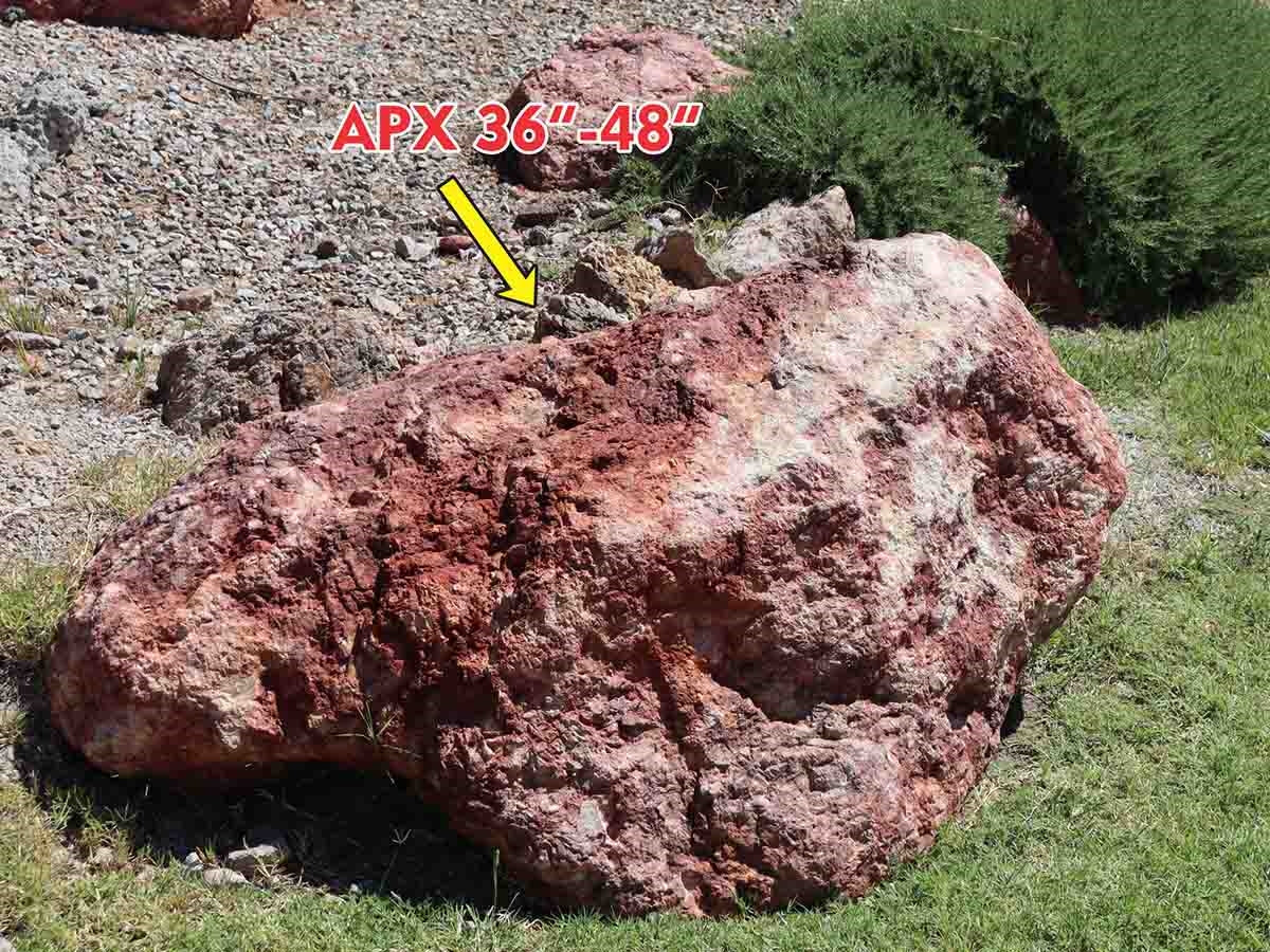 Tuscan Rose landscape boulders, 3 to 4 foot size