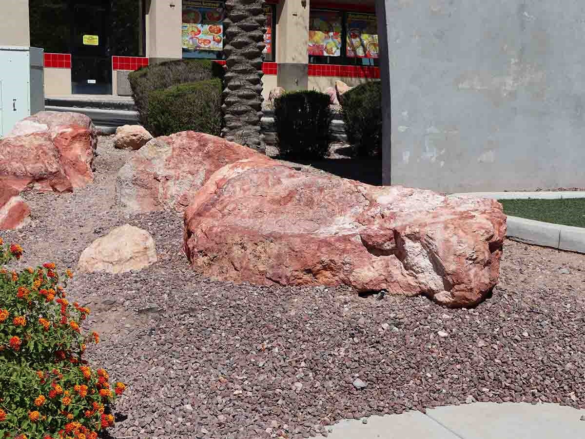 Tuscan Rose specimen landscape boulder, quoted individually